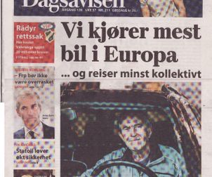 Front page Dagsavisen 13.09.13